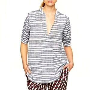 J. Crew Stripe Gauze Tunic